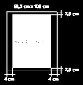 B1 plakatne površine DIMENZIJE B1 (68,5 X 100 cm) Dimenzija vidljive oglasne površine: 60,5 cm x 95 cm Napust na plakatu (lijeva i desna strana 4 cm, gornja i donja strana 2,5 cm) Težina papira: