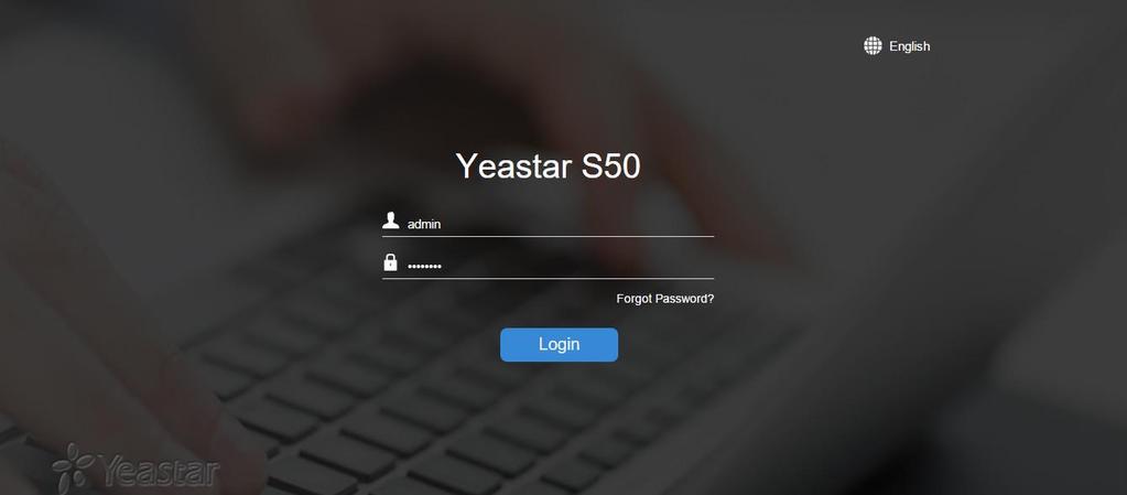 Početak konfigurisanja Yeastar S50 IP telefonski sistem omogućava pristup preko web baziranog interfejsa za konfigurisanje administratoru.