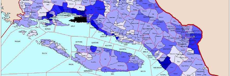 godinu u odnosu na prethodne godine predviđale porast broja stanovnika, u 2001. godini broj stanovnika na razini županije iznosio je 463.