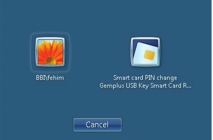 4. Kliknite na Smart card PIN