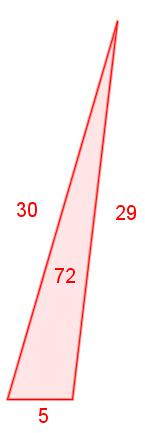 h h h 3 Слика. 44 5 44 9 4 5 Херонове троуглове без целобројних висина посебно је изучавао Јиу Паул [7]. Најмању површину у тој класи има тупоугли троугао (356).