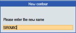 17. Nakon odabira New contour potrebno je dodijeliti ime konturi.