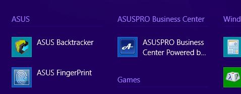 ASUSPRO Business Center ASUSPRO Business Center je skup aplikacija koji se odlikuje nekim ekskluzivnim ASUS aplikacijama i Intel Small Business Advantage (SBA) radi poboljšanja mogućnosti upravljanja