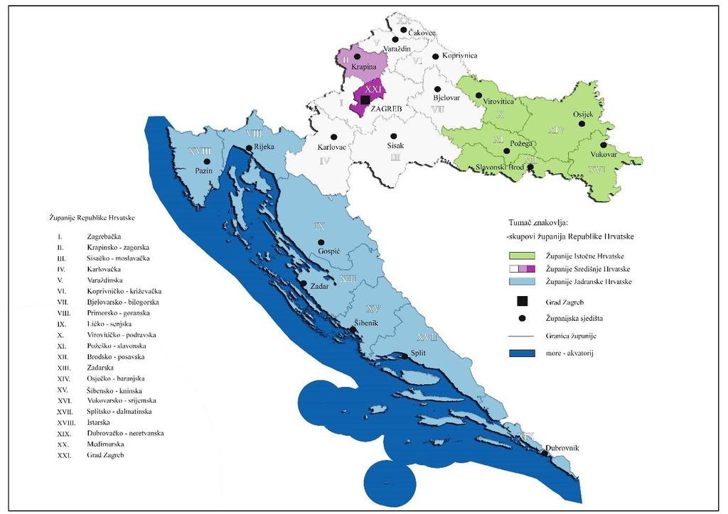1.3. PRIRODNA I GEOGRAFSKA OBILJEŽJA Krapinsko-zagorska županija nalazi se u sjeverozapadnom dijelu Republike Hrvatske i pripada prostoru središnje Hrvatske.