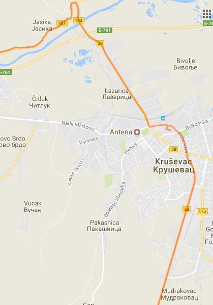 Македонију. На овој траси се налази 6 главних градова (Хелсинки, Вилнијус, Варшава, Београд, Скопље и Атина), а деоница која се протеже кроз Србију, пролази и кроз Крушевац.