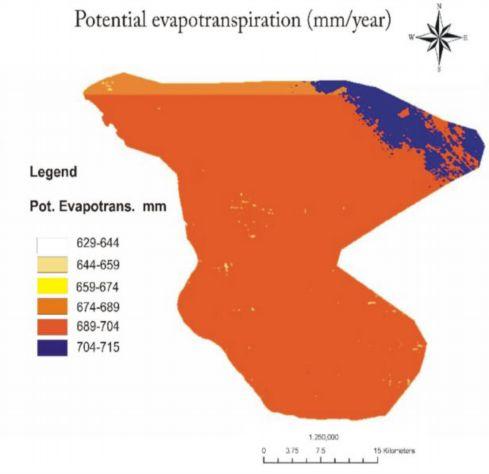 17 Слика 9. Вредности референтне потенцијалне евапотранспирације, ЕТо Метереолошки подаци за 2009.