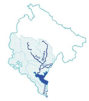Ovaj dio voda otiče rijekom Ibar i dalje Zapadnom Moravom ka Dunavu, te rijekama Tarom, Pivom, Limom i Ćehotinom ka Drini i Dunavu. Crnogorski dio jadranskog sliva iznosi oko 6.