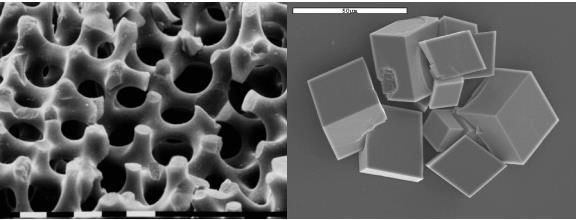 Slika 1: usporedba kristala kalcita: stereom