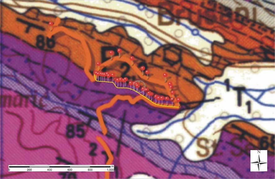 koji je tipičan za P/T granice utvrđene diljem svijeta i koji je uočen na P/T granici profila Rizvanuša u blizini Brušana (Fio et al., 2010).