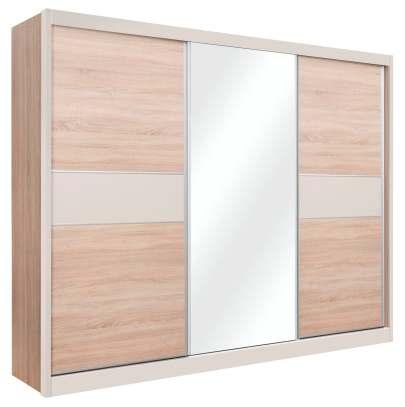 APM PLAKAR 280 Wardrobe APM 280 dimenzija/dimension: 276 x 64 x 220 cm Korpus / Lice Corps / Front DRVO WOOD 1 Hrast-šampanj Snežni hrast-antrac. Oak-champagne Snow oak-antrac.