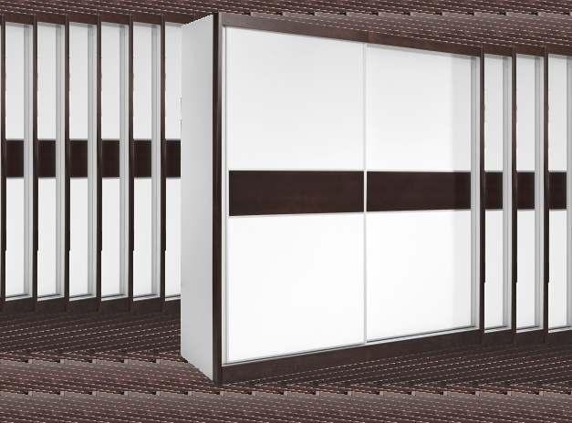 APM PLAKAR 200 Wardrobe APM 200 dimenzija/dimension: 203 x 67 x 220 cm Korpus / Lice Corps / Front Belo / Wenge White / Wenge DRVO WOOD FURNIRANI MDF VENEERED MDF 1 1 BEZ BUKE Kvalitetne