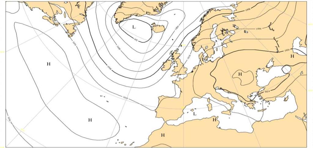 Eastern Russia/western Atlantic pozitivna faza ER/WA uzrokuje dugotrajne suše u Hrvatskoj NAO indeks ovisi o merdionalnoj oscilaciji tlaka na razini mora ER/WA indeks ovisi o zonalnim promjenama