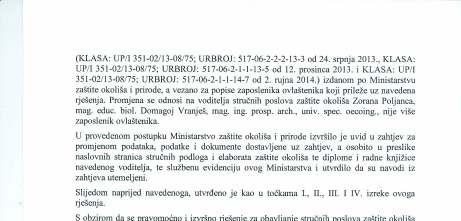 Elaborat zaštite okoliša uz zahtjev za ocjenu o potrebi