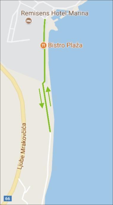 1 krug od 500 m početnici A 1 krug od 1000 m početnici B SPRINT TRIATLON PLIVANJE: Plivačka dionica odvija se u akvatoriju smještenom ispred glavne plaže u Mošćeničkoj Dragi, a pliva se u