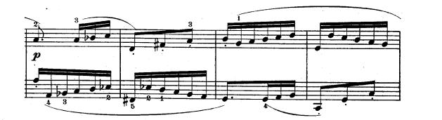 Slika br.14. Treći međustavak (28-37 takt) (Izvor: http://www.freesheetmusic.net/bach/15%20inventions.pdf) U 38. i 39.