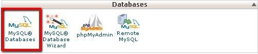 U dijelu Databases kliknite na MySQL Databases Nakon toga prikazat