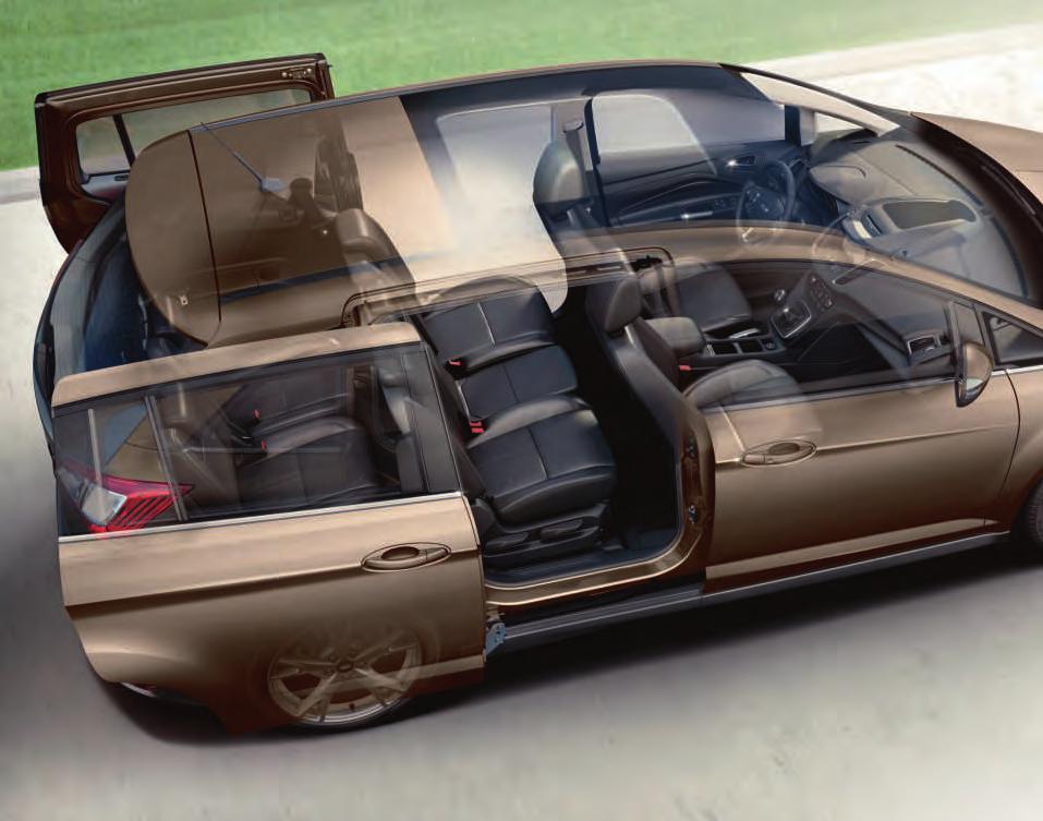 Grand C-MAX sa 7 sjedala. Daje vam prostora za rast. Uz dvoja klizna stražnja vrata i izbor inovativnih značajki, Ford Grand C-MAX pomaže vam da na najbolji način iskoristite svoj obiteljski život.