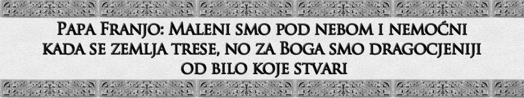 Uz Boga, tereti u životu ne ostaju na našim leđima. On nam daje snagu za ponovni početak, za ponovnu izgradnju.