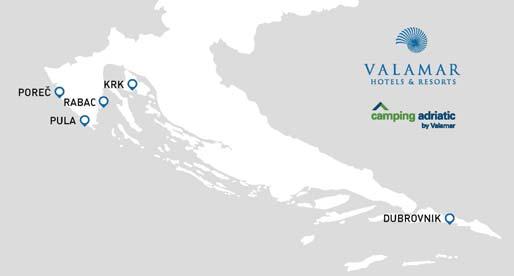 1. PREDSTAVLJAMO GRUPACIJA VALAMAR Grupacija Valamar vodeća je turistička grupa u Hrvatskoj, s ukupno 10 posto kategoriziranih hrvatskih smještajnih kapaciteta.