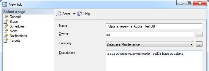 5.3. SQL Server Agent Uz odgovarajuću strategiju izrade rezervnih kopija održavanje baze podataka podrazumijeva i periodičku provjeru integriteta, održavanje indeksa, čišćenje nepotrebnih datoteka