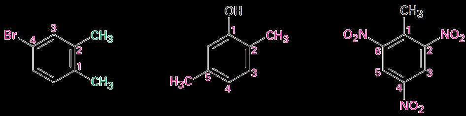 4-Brom-1,2-dimetilbenzen 2,5-Dimetilfenol 2,4,6-Trinitrotoluen