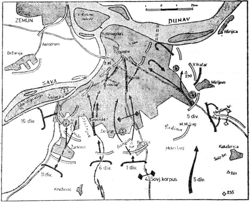 Učešće 5. brigade u beogradskoj operaciji, oktobra 1944; borbe u gradu; ovo naređenje je povučeno i izdato novo u 17.10 časova, 378 po kome je 5.