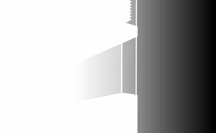 Possibility for angled constructions with fixed or variable corners.