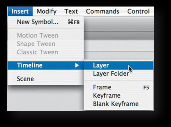 Слика 22. Закључавање слојева 18.2 Додавање слоја Документ у Flash-у садржи један слој али ви можете додати још по неки или онолико слојева колико вам је потребно.