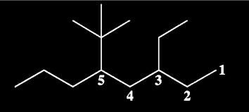 Imenovanje alkana 5-etil-2,2-dimetiloktan (di nije uključen u abecedu)