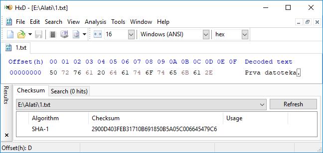 3.5 Kontrolni zbroj Kontrolni zbroj (engl. checksum) općeniti je naziv za broj koji služi za provjeru je li se sadržaj dvije datoteke podudara.