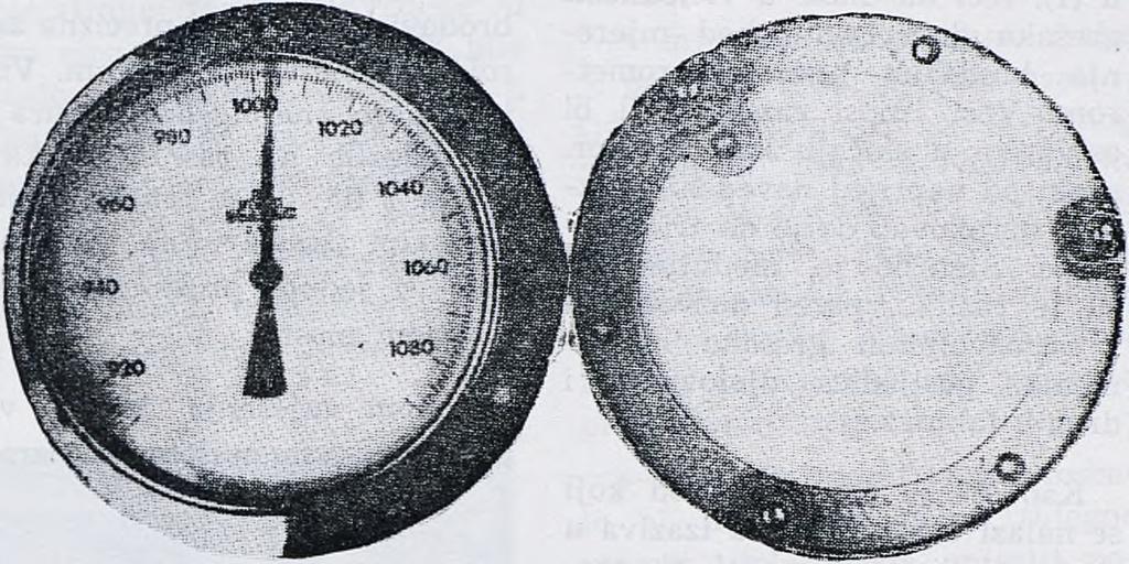 Rdi ilustrcije možemo ovdje nvesti i neke p reporuke Svjetske m eteorološke orgnizcije koje se odnose n točnost brodskih neroid-brom etr (2); neroid-brom etr: treb d je kompenzirn protiv upliv tem