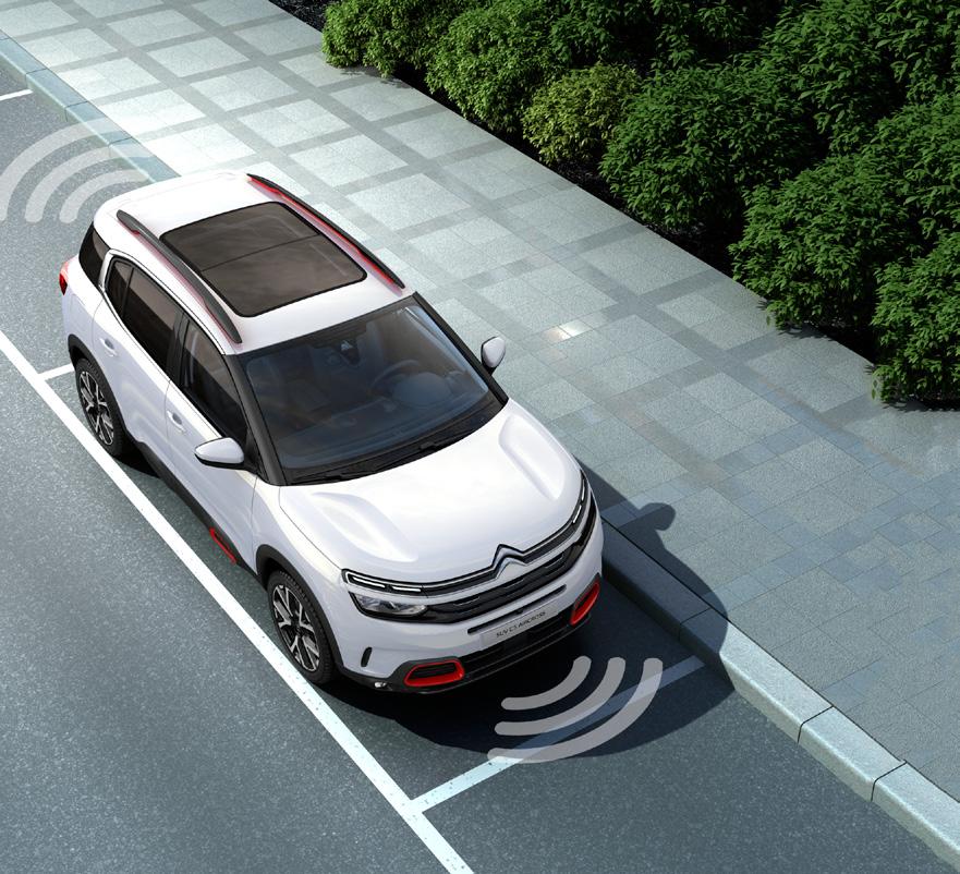udobnost pomoć pri parkiranju Za lakše izvođenje manevara tokom parkiranja vaš novi SUV Citroën C5 Aircross vam nudi podršku sa sistemom za pomoć pri