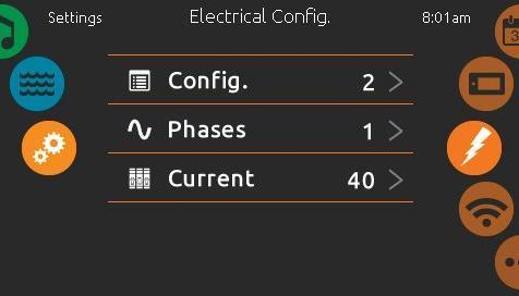 Električna konfiguracija (Electrical Config.) Molimo ne mijenjajte dio koji se odnosi na električnu konfiguraciju osim ako niste kvalificirani električar.