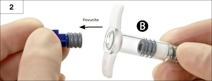 Vrsta i sadržaj spremnika Dvije napunjene štrcaljke od kopolimera cikličkih olefina/polipropilena, jedna sadrži prašak (štrcaljka B), a druga sadrži otapalo (štrcaljka A).