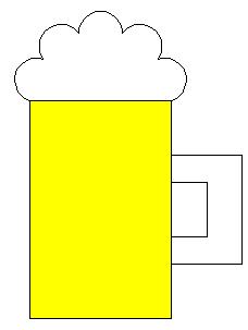 Napišite proceduru BREE :a :b :n koja crta pivo po uputama sa skice. Pjena se sastoji od :n polukružnica koje se nalaze nad zamišljenom polukružnicom.