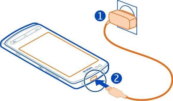 12 Prvi koraci Punjenje baterije preko USB-a Baterija je slaba, a nemate sa sobom punjač? Za povezivanje s kompatibilnim uređajem kao što je računalo možete upotrijebiti kompatibilan USB kabel.