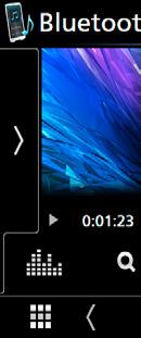 Upravljanje funkcijom Bluetooth 4 Ploča funkcija Dodirnite na lijevoj strani zaslona za prikaz ploče funkcija. Dodirnite ponovno za zatvaranje liste.