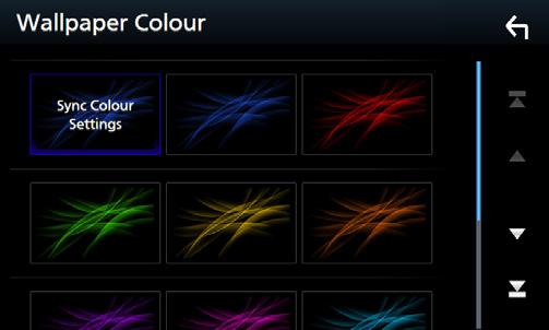 Za odabir boje pozadine Dodirnite [Wallpaper Colour] na zaslonu prilagođavanja pozadine. 2 Odaberite boju pozadine.
