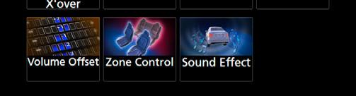 Upravljanje zvukom Upravljanje zonama Možete odabrati drugačiji izvor za prednji i stražnji dio vozila. Pritisnite tipku [MENU]. Pritisnite tipku [ ]. Pritisnite gumb za glasnoću.