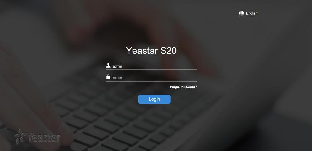Početak konfigurisanja Yeastar S20 IP telefonski sistem omogućava pristup preko web baziranog interfejsa za konfigurisanje administratoru.