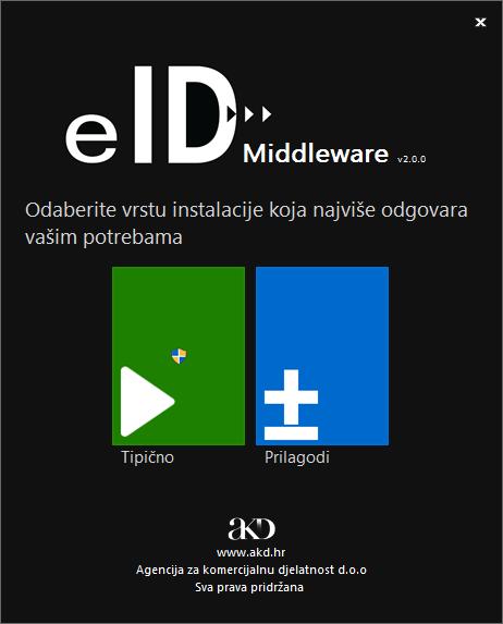 Softverski paket eid Middleware dostupan je za Microsoft Windows 7 i više verzije operativnog sustava. Podržane su 32-bitne i 64-bitne verzije operativnih sustava.
