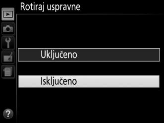 Imajte na umu sledeće: Stavke menija koje su prikazane u sivoj boji nisu trenutno dostupne.