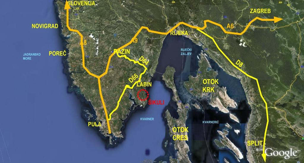 Grad Labin prometno je povezan sa susjednim jedinicama lokalne samouprave sustavom županijskih cesta koje povezuju područje Grada sa državnom cestom D 66 koja je spojena s pulskom zaobilaznicom koja