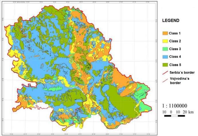 Status podataka o zemljištu, klimi i digitalnom mapiranju u Srbiji Status podataka o zemljištu: - Klasifikacija odvodnjavanja- Kartografske jedinice koje predstavljaju površine zemljišta koje