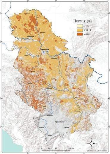 Površinska kamenitost - Izdvajanje kartografskih jedinica koje pripadaju tipu zemljišta litosol, i određene jedinice nižeg nivoa, kao što su regosol, rendzina, ranker, eutrični kambisol, distrični