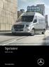 Sprinter Upute za rad Mercedes-Benz