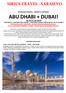 SIRIUS TRAVEL - SARAJEVO SPECIJALNA PONUDA EMIRATI U OKTOBRU! ABU DHABI + DUBAI! NOĆENJA / 3 NOĆENJA ABU DHABI + 4 NOĆENJA DUBAI! D